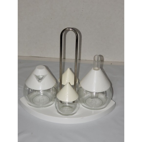 Salt & Pepper Shakers, Creamer, Sugar Set Mid Century Conical Shaped BMF Germany - Picture 12 of 12